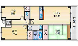 グランドプラス西真上 3LDKの間取図画像