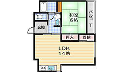 千産ビル 1LDKの間取図画像