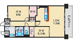 berryblue高槻 2LDKの間取図画像