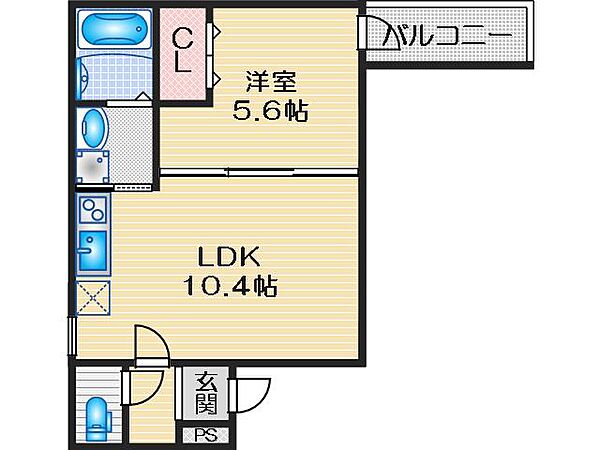 フジパレス東正雀 ｜大阪府摂津市東正雀(賃貸アパート1LDK・1階・36.25㎡)の写真 その2