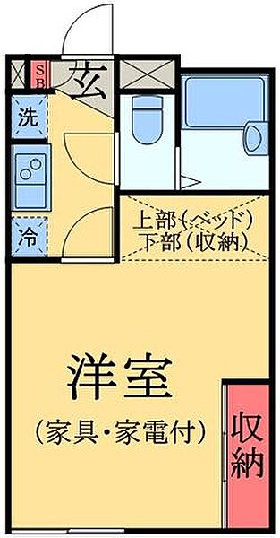 千葉県八街市大木(賃貸アパート1K・1階・26.49㎡)の写真 その2