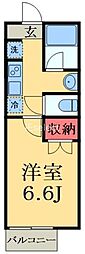 グランコート志津 1階1Kの間取り