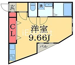 レゴリス 3階ワンルームの間取り