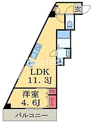 アンブラッセ要町 6階1LDKの間取り