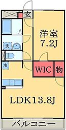 アムール憩 1階1LDKの間取り