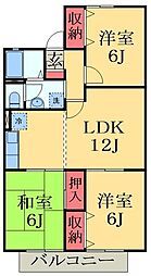 グリーンヒル矢橋 1階3LDKの間取り