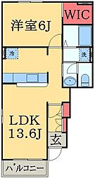 グラース・アヴェニュー 1階1LDKの間取り