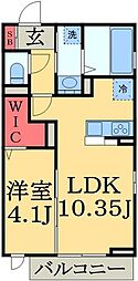 リーブル 1LDKの間取図画像