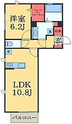 ロイヤルガーデンスタシオン 1LDKの間取図画像