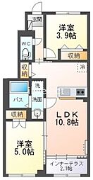 Comfort  Luminous 2LDKの間取図画像