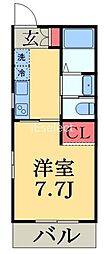 like星久喜A棟 1Kの間取図画像