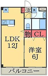 ドルチェスカイ2 1LDKの間取図画像