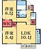 間取り：つなげて使える洋室でリビング広々