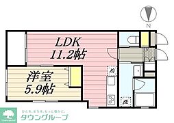 東急東横線 祐天寺駅 徒歩12分の賃貸マンション 1階1LDKの間取り