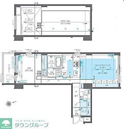 東京メトロ日比谷線 広尾駅 徒歩10分の賃貸マンション 3階1LDKの間取り