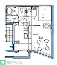 東京メトロ千代田線 代々木上原駅 徒歩2分の賃貸マンション 3階1LDKの間取り