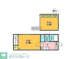 JR山手線 恵比寿駅 徒歩14分の賃貸アパート 2階1Kの間取り