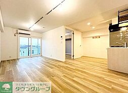 京王井の頭線 池ノ上駅 徒歩10分の賃貸マンション 4階1LDKのリビング/ダイニング