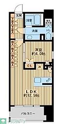JR山手線 浜松町駅 徒歩8分の賃貸マンション 4階1LDKの間取り