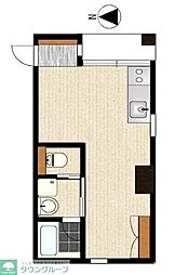 東急大井町線 緑が丘駅 徒歩6分の賃貸マンション 3階ワンルームの間取り