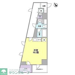 京王井の頭線 神泉駅 徒歩3分の賃貸マンション 10階ワンルームの間取り