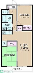 ヴィラフィオーレ 2LDKの間取図画像