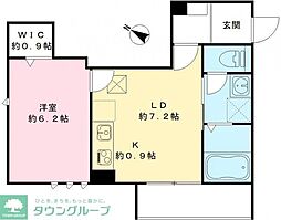 カームコートK 2LDKの間取図画像