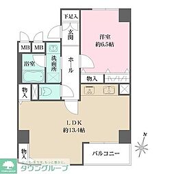 ダイヤハイツ自由が丘 1SLDKの間取図画像