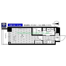 ステージファースト桜新町 1Kの間取図画像