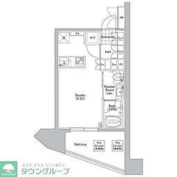 コンフォリア渋谷ウエスト ワンルームの間取図画像