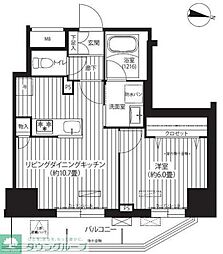 世田谷区用賀4丁目マンション 1LDKの間取図画像