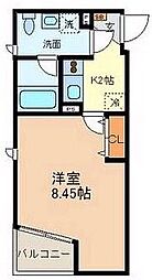 フラット太子堂 1Kの間取図画像