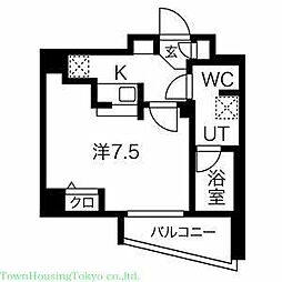 スパシエグランス学芸大学 1Kの間取図画像