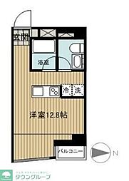 ディームス等々力 ワンルームの間取図画像