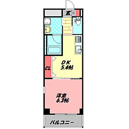 サンフレンドソラーナ 1DKの間取図画像