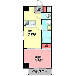 M'PLAZA守口 1DKの間取図画像