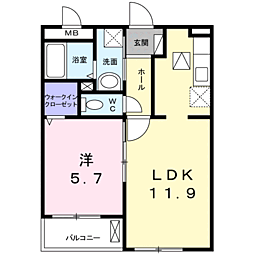 ラ・ルーチェ 1LDKの間取図画像