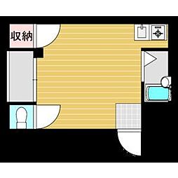 ニューハイツ桜パート2 ワンルームの間取図画像