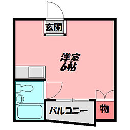 メゾンひかり ワンルームの間取図画像