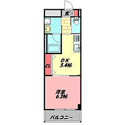 サンフレンドソラーナ 1DKの間取図画像