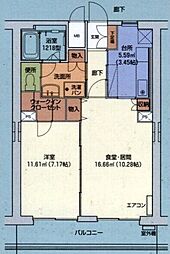 アーバンエース守口パル 1LDKの間取図画像