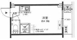 清水728ハイツ ワンルームの間取図画像