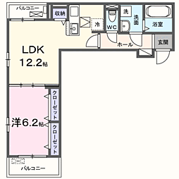 エストレーラ 1LDKの間取図画像