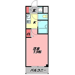 M'PLAZA門真駅前 1Kの間取図画像