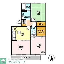 ジュネススズキ 1階3DKの間取り