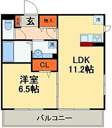 ステーションヒルズ本八幡 3階1LDKの間取り