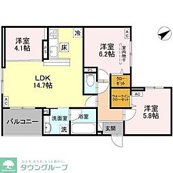 モンステラ 3LDKの間取図画像