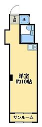 丸宏マンション ワンルームの間取図画像
