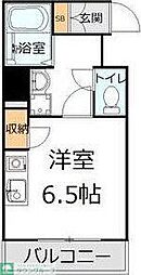 ヴランドール柏中央 ワンルームの間取図画像