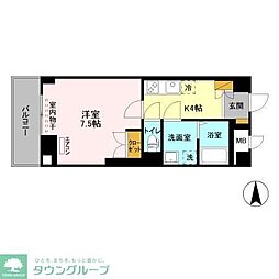 ポワール・K 1Kの間取図画像